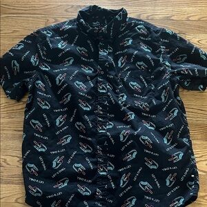 Trendy Black Graphic Men's Shirt